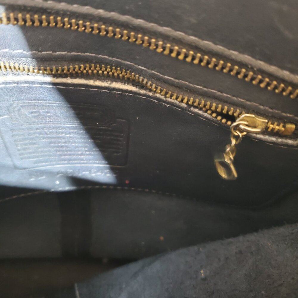 Vintage Coach Bleeker Bucket Bag 90s Dark Blue - Picture 11 of 13